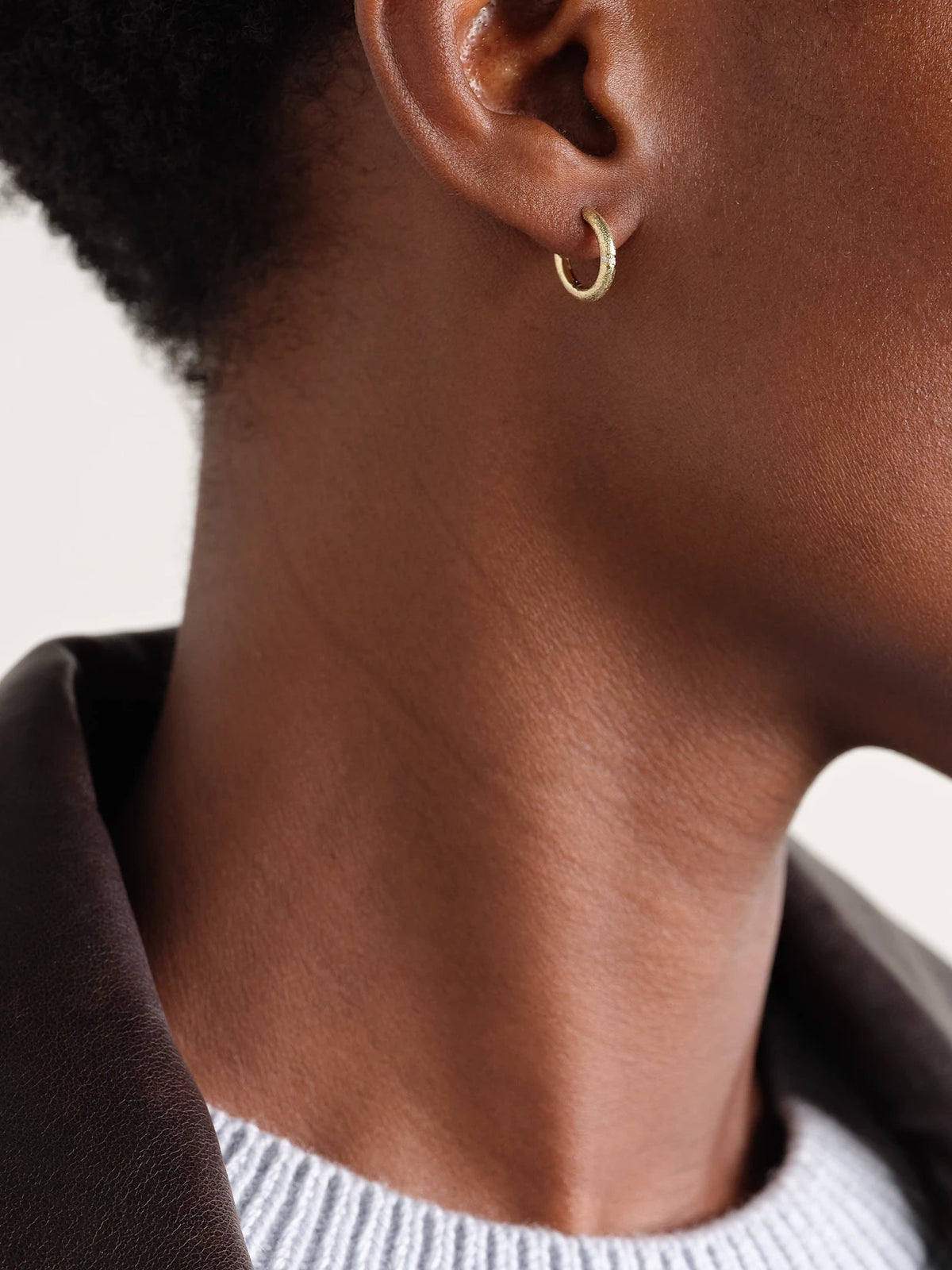 Image of Earrings. Product name - 9-karat Gold Diamond Hoop Earrings in Multi colour by brand - Yvonne Léon