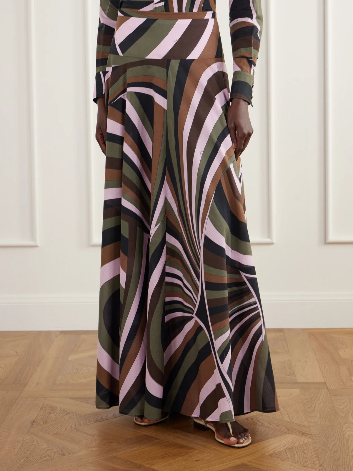 PUCCI Printed Cotton-muslin Maxi Skirt