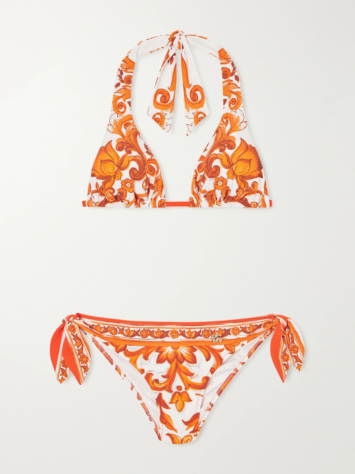Maiolica Knotted Printed Halterneck Bikini