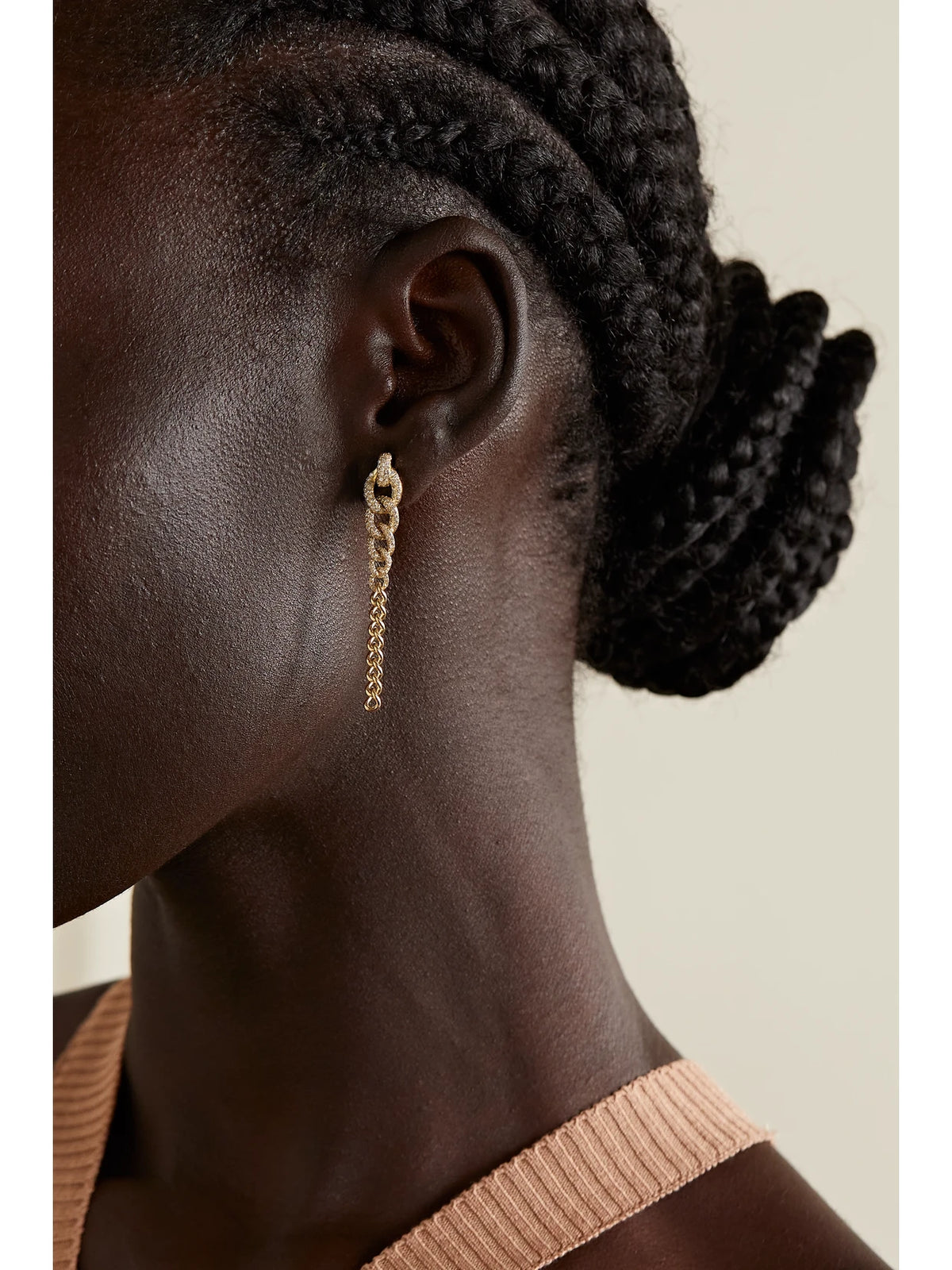 Image of Earrings. Product name - Convertible 18-karat Gold Diamond Earrings in Multi colour by brand - SHAY