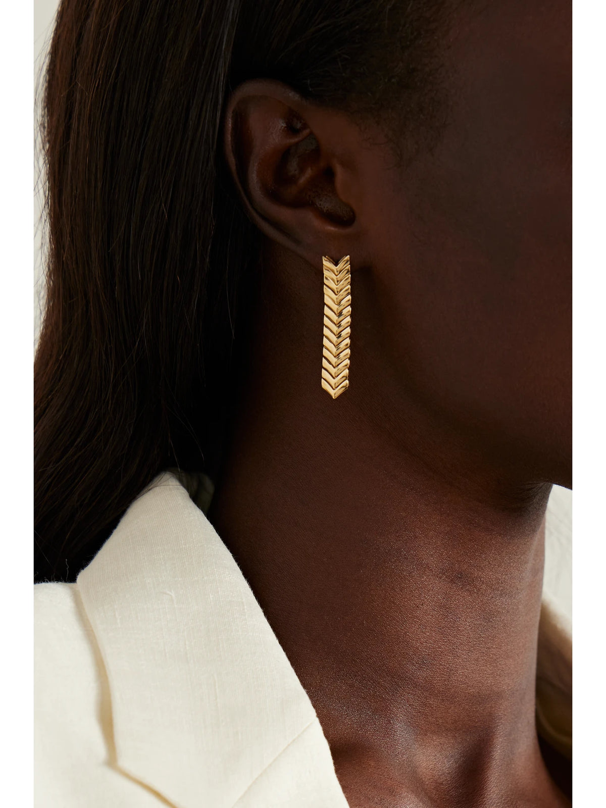Image of Earrings. Product name - Zipper 18-karat Gold Earrings in Multi colour by brand - Anita Ko