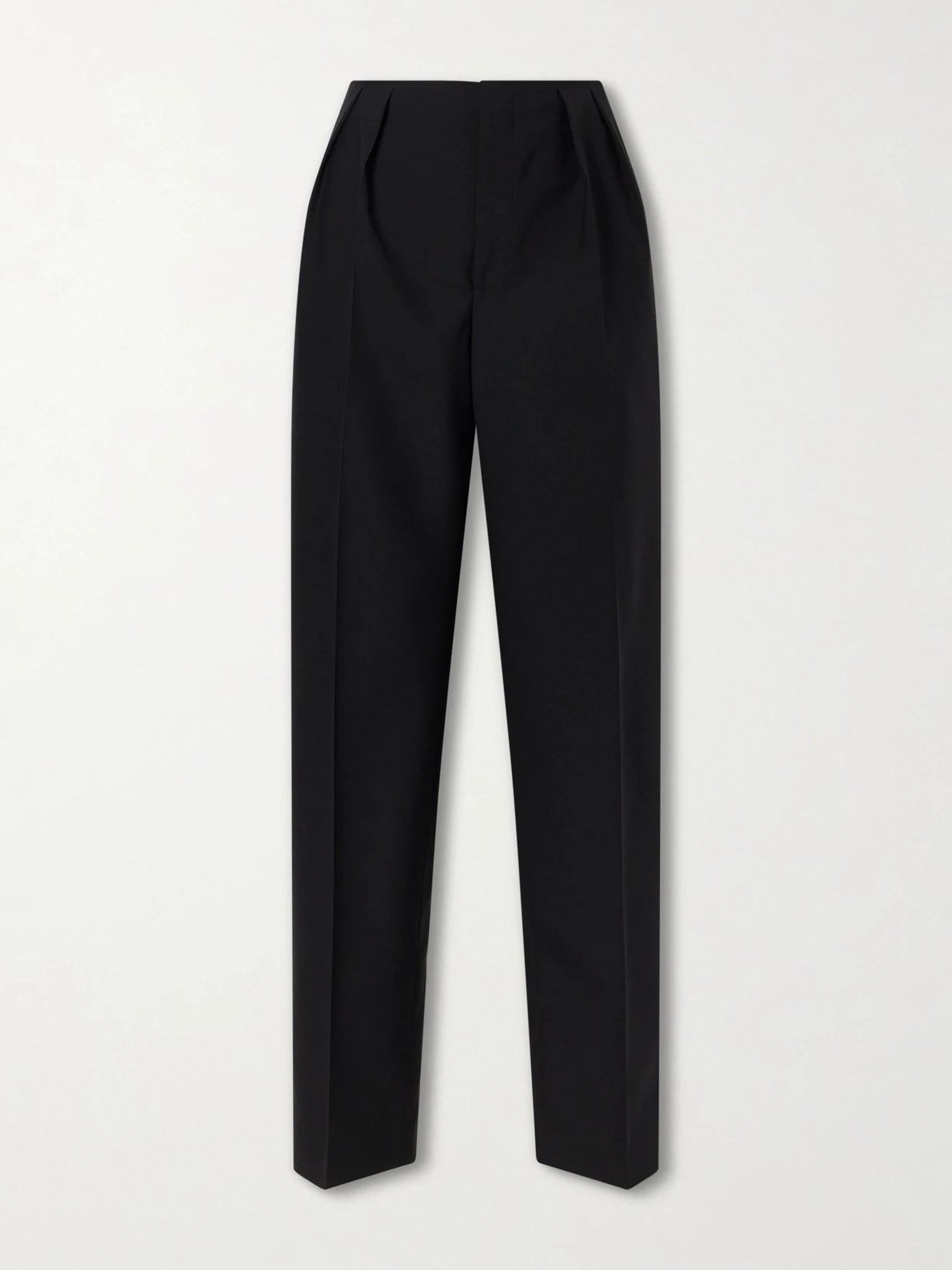 Pleated Wool Straight-leg Pants