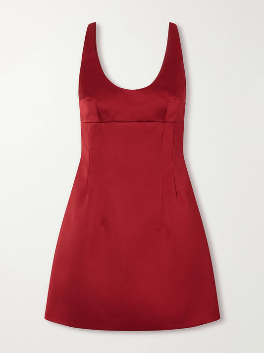 Emilia Wickstead Einsa Darted Duchess-satin Mini Dress