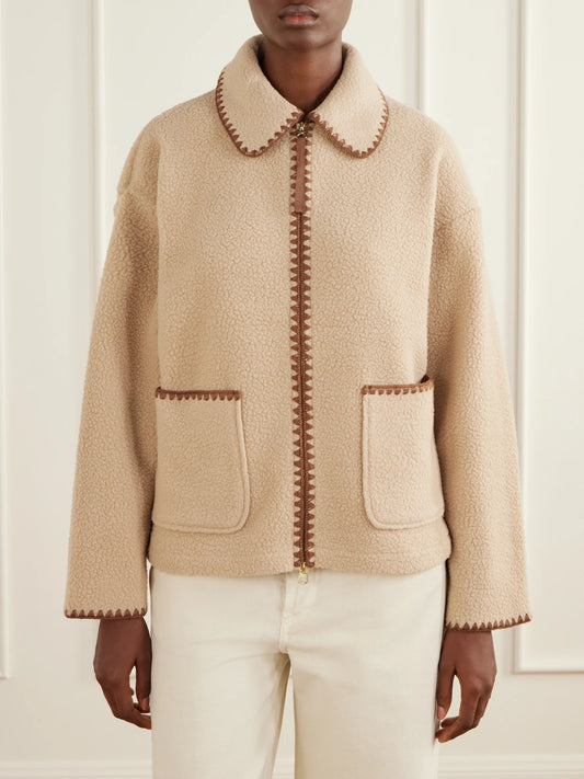 Varley Ruiko Embroidered Recycled-fleece Jacket