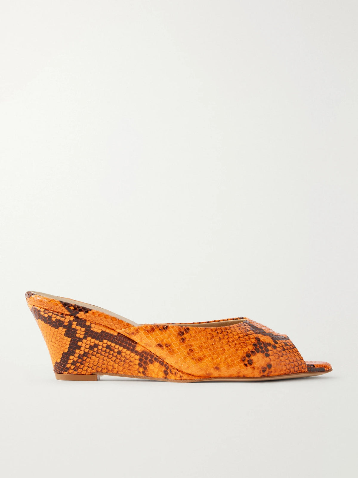 The Kit Snake-effect Leather Mules