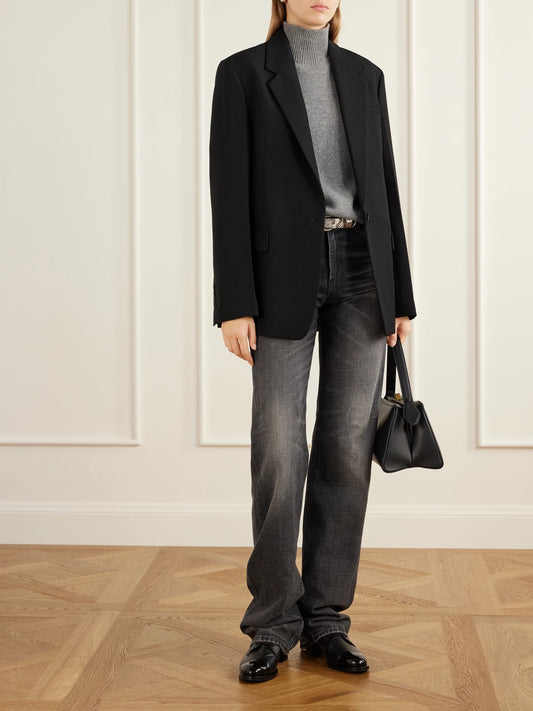 Image of Boots. Product name - Brando Patent Leather-trimmed Leather Ankle Boots in Black colour by brand - Jennifer Chamandi