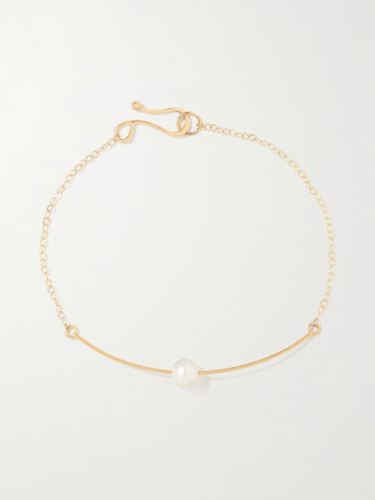 14-karat Recycled Gold Pearl Bracelet