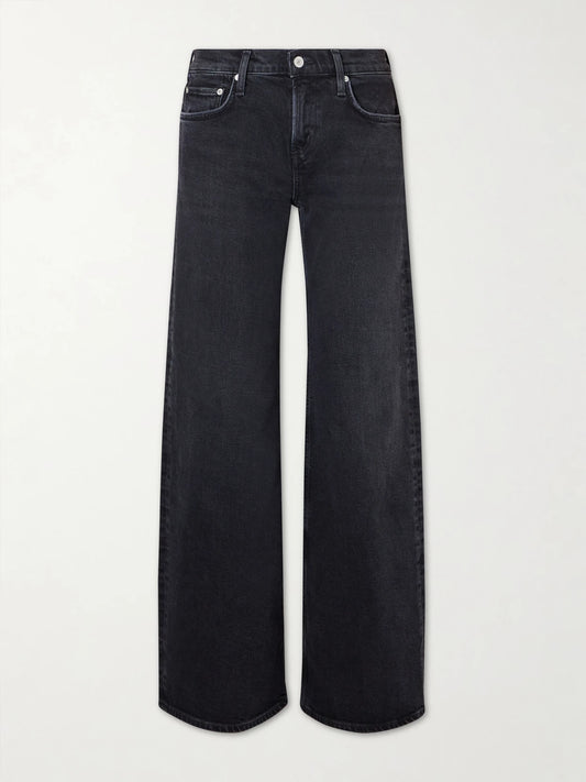 Image of Jeans. Product name - Nora Straight-leg Jeans in Black colour by brand - Citizens of Humanity