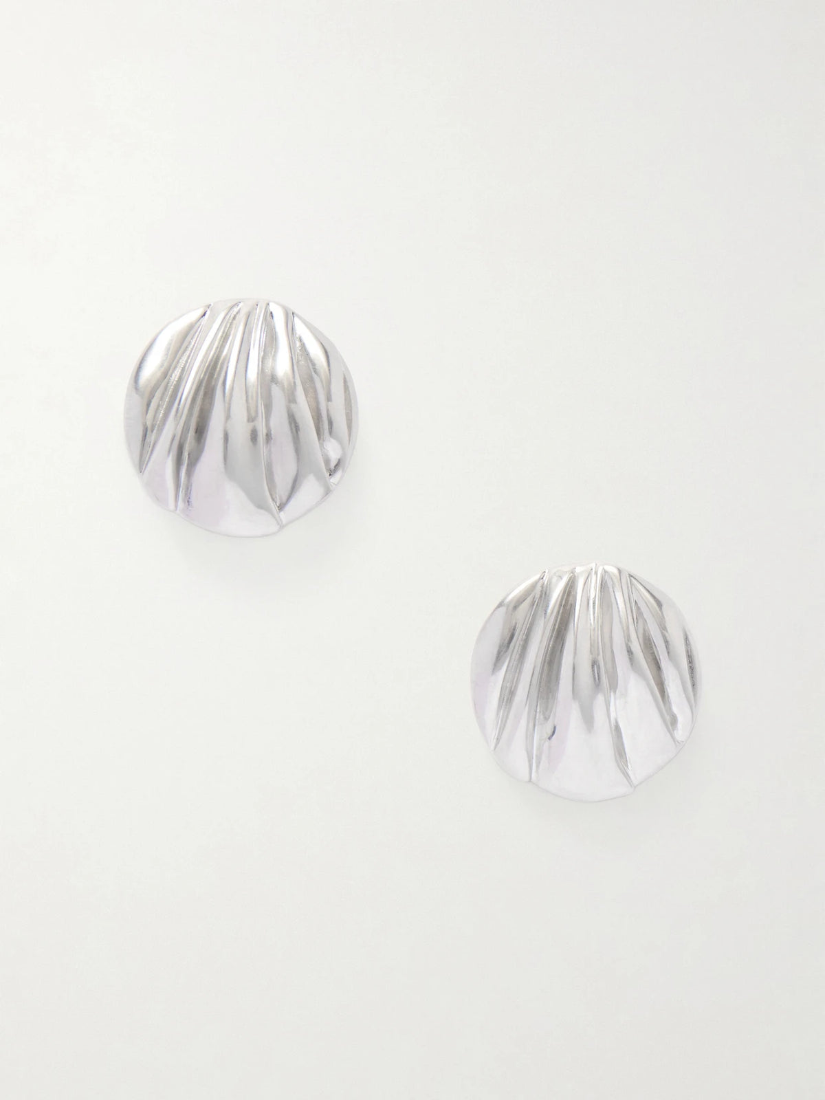 Oversized Silver-tone Clip Earrings