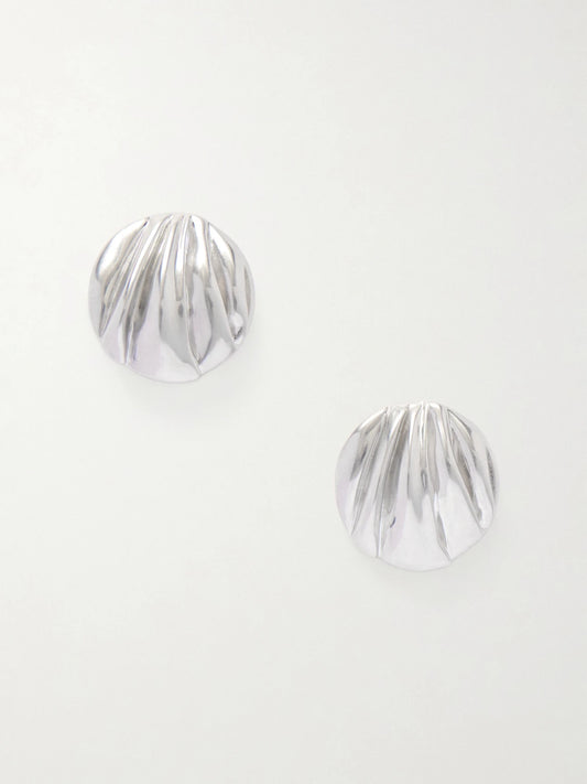 Oversized Silver-tone Clip Earrings