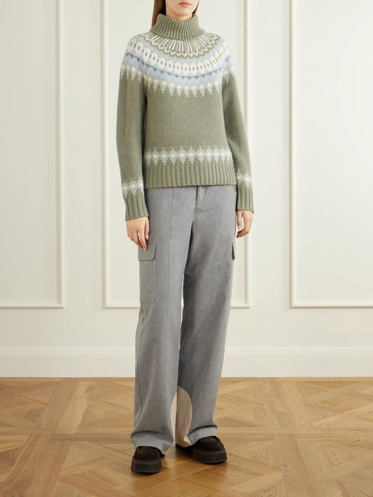 Image of a model wearing Pants. Product name - Lunia Straight-leg Ski Pants in Gray colour by brand - BOGNER