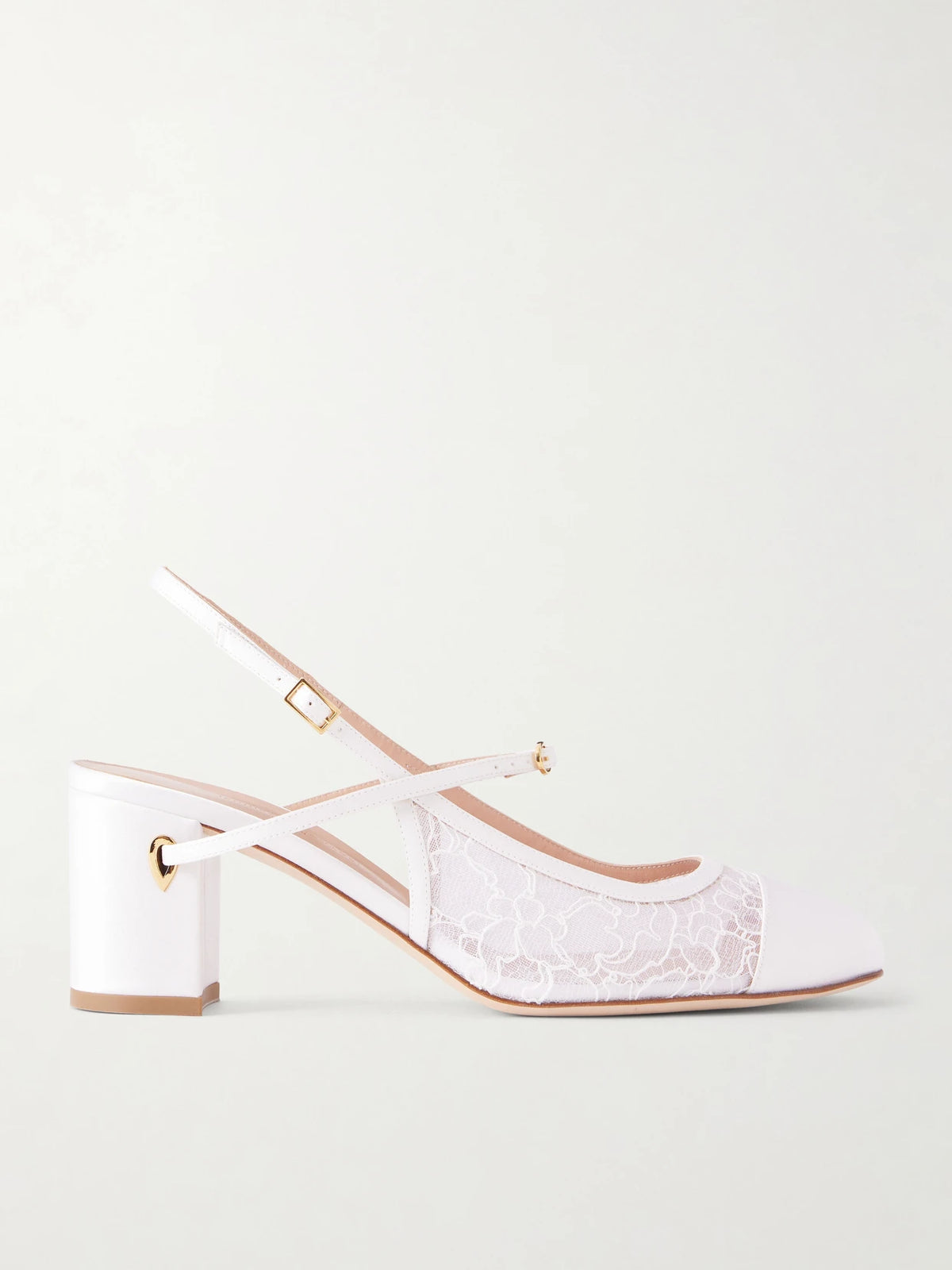Mattia 65 Satin-trimmed Lace Pumps
