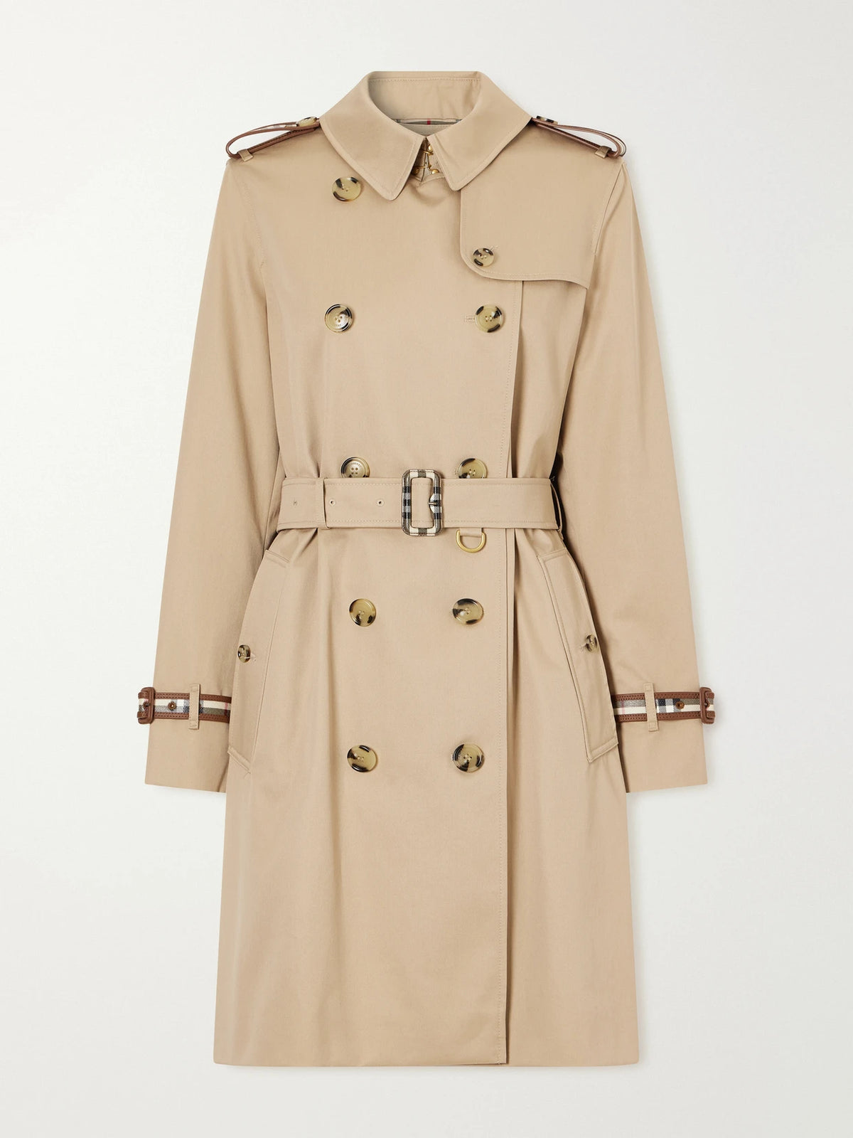 Burberry Kensington Belted Double-breasted Cotton-gabardine Trench Coat