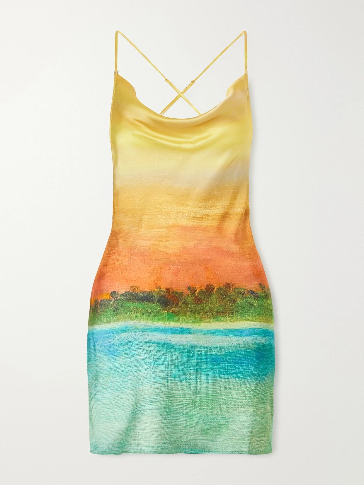 Formentera Printed Silk-blend Mini Dress