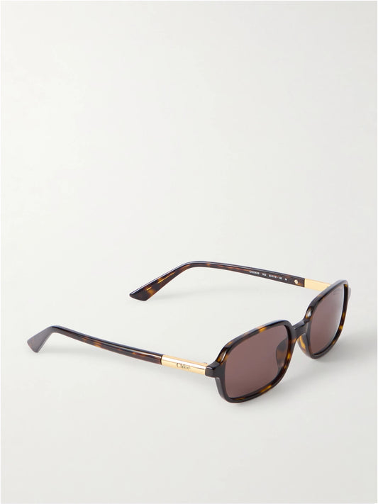 Judy Rectangle-frame Tortoiseshell Acetate Sunglasses