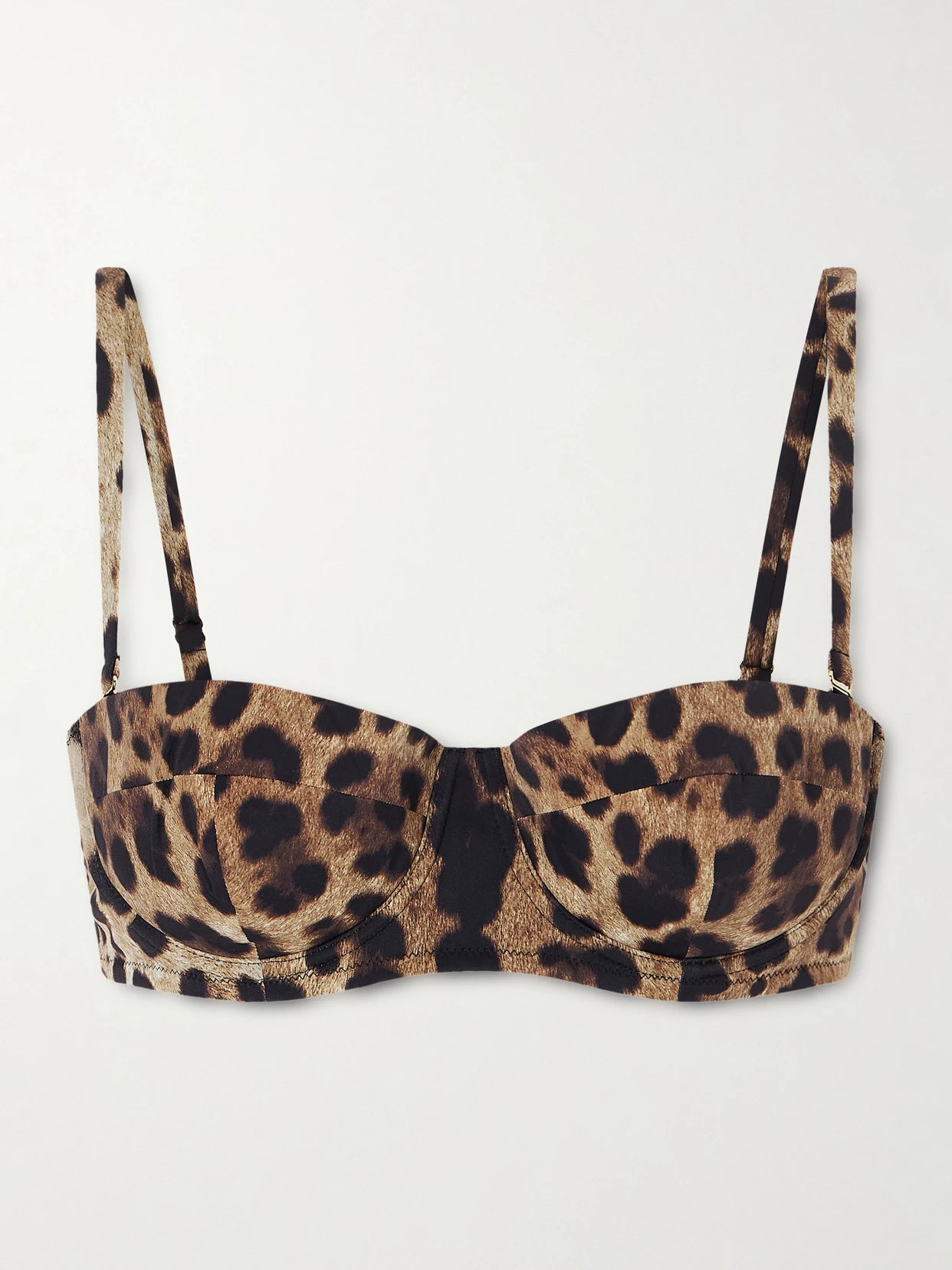 Leopard-print Balconette Bikini Top