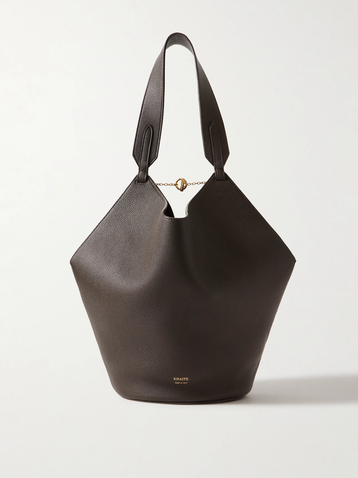 Lotus Small Textured-leather Tote