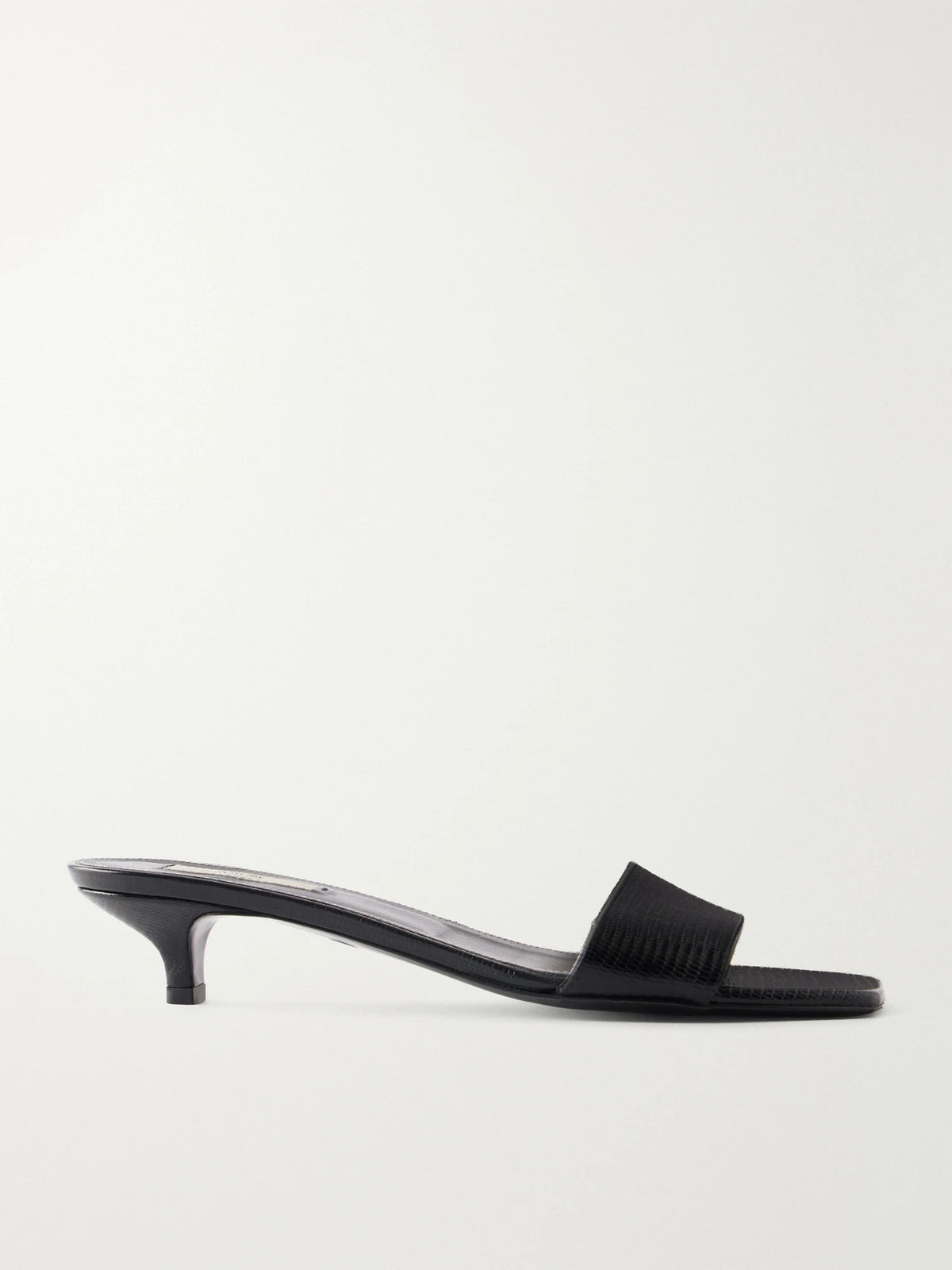 Lizard-effect Leather Sandals