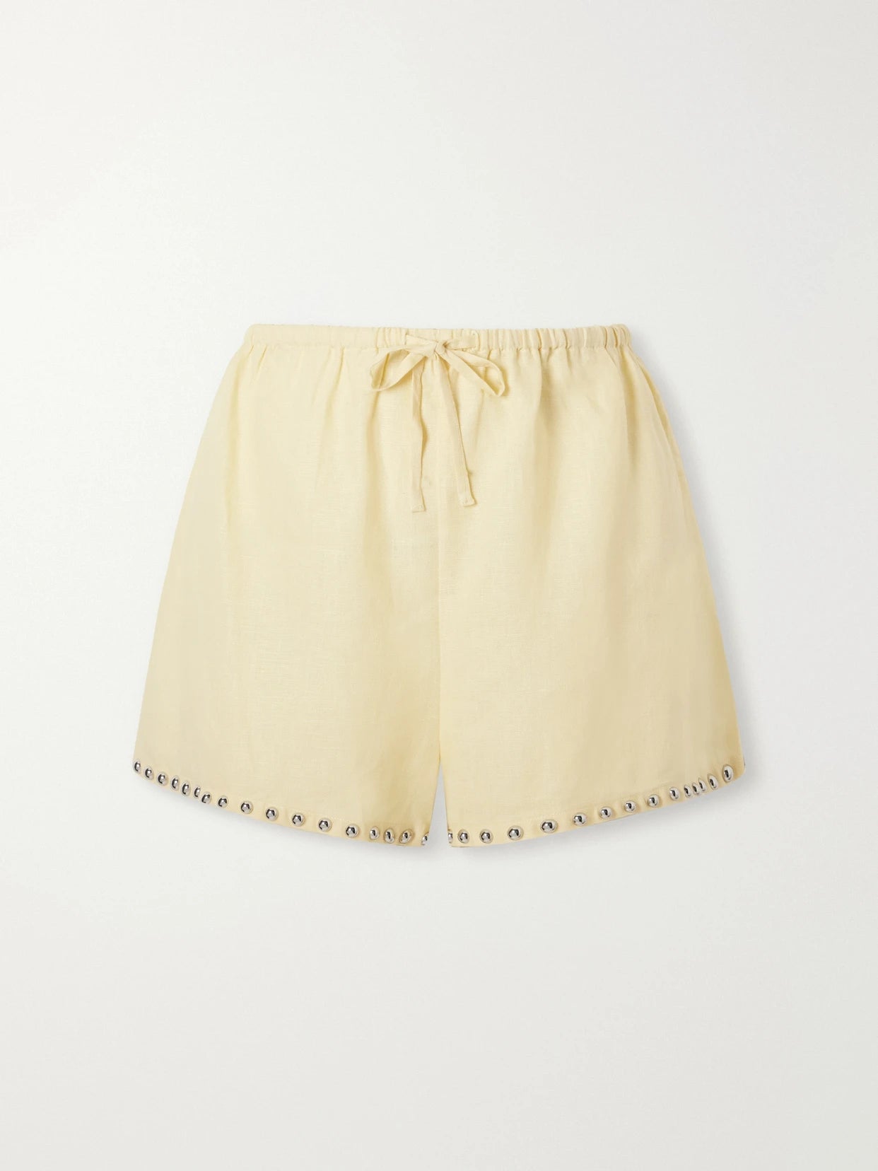 Paddle Studded Linen Shorts