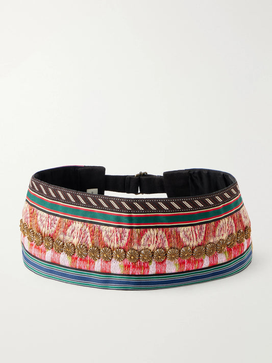 Dries Van Noten Embellished Cotton-twill Belt