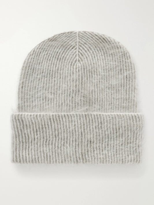 Brunello Cucinelli Brushed Ribbed Mohair-blend Beanie
