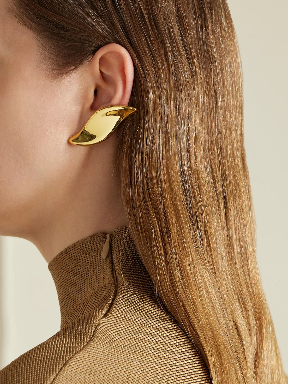Image of Earrings. Product name - Leaf Gold-plated Earrings in Multi colour by brand - KHAITE