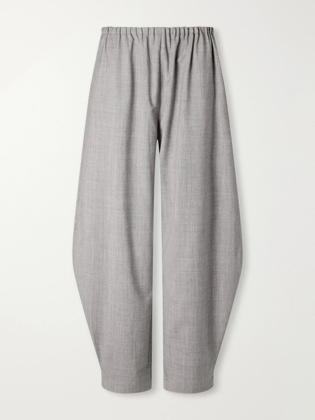 ST. AGNI Wool-blend Woven Barrel-leg Pants