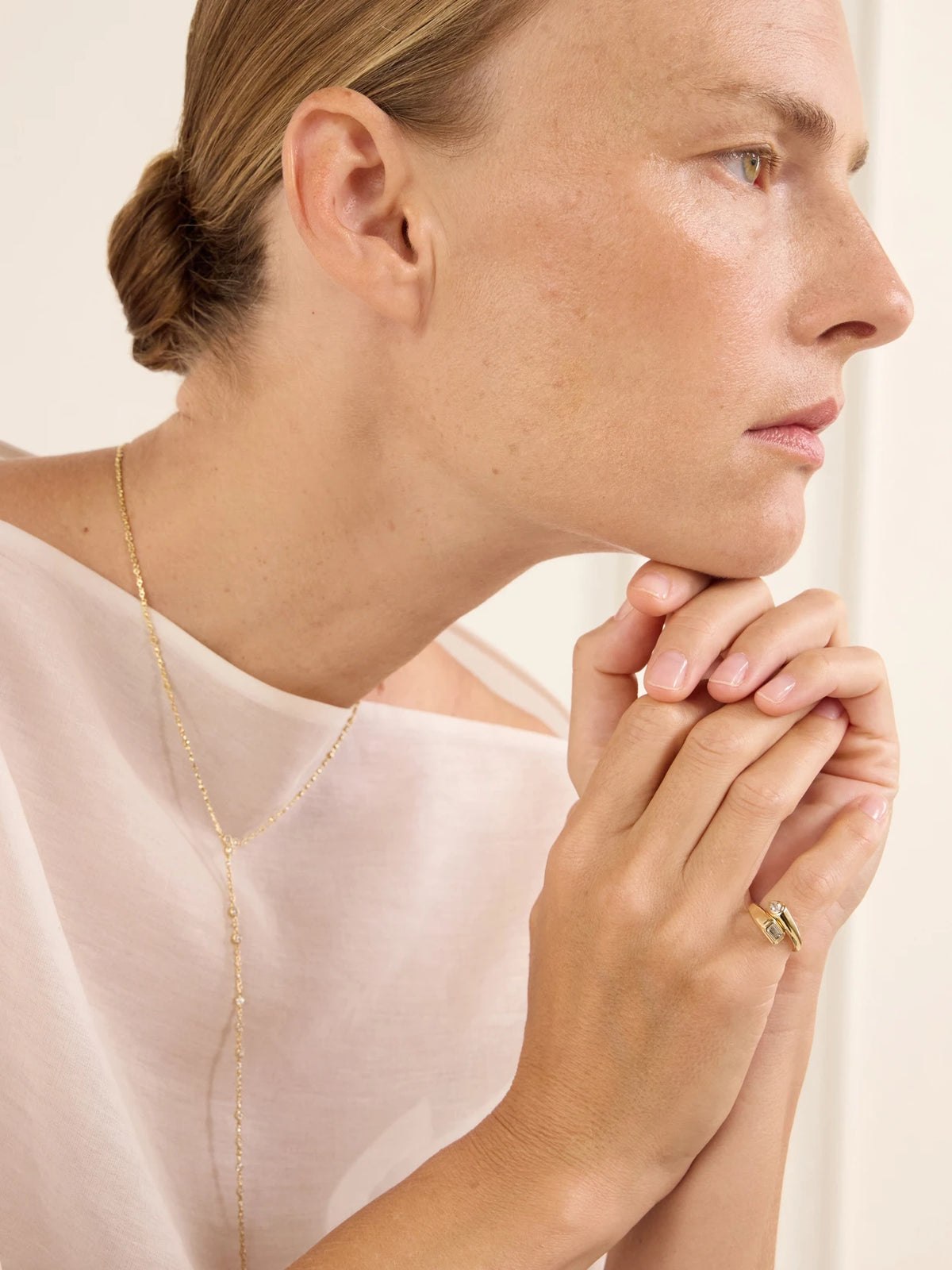 Image of Necklaces. Product name - Infinity 18-karat Gold And Diamond Necklace in Multi colour by brand - SHAY