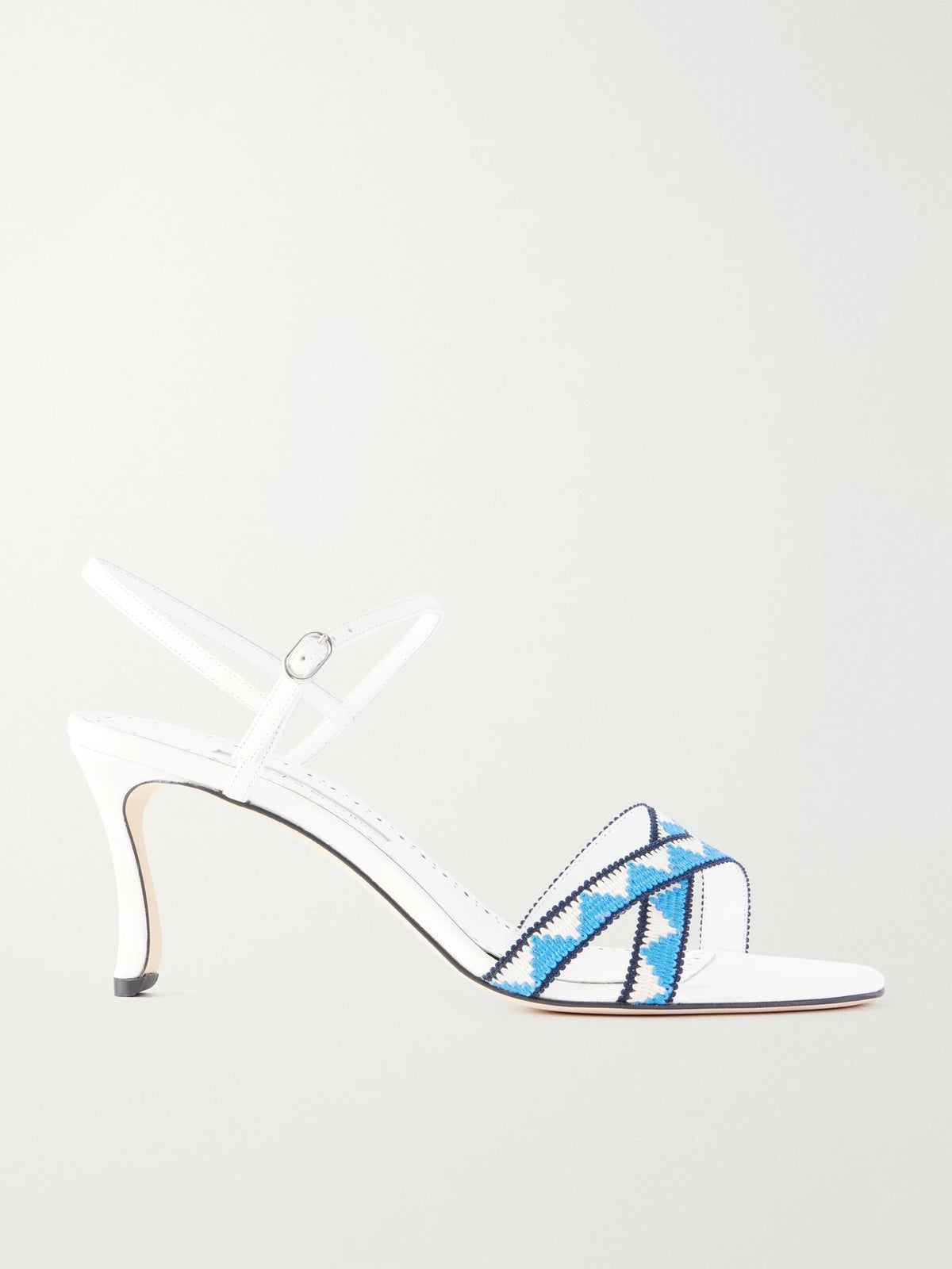 Popeyana Leather-trimmed Woven Sandals