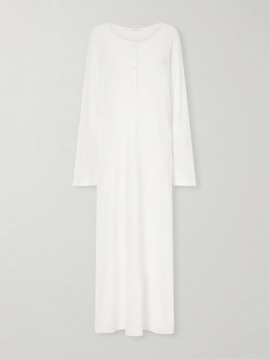 Image of Dresses. Product name - Latoya Cotton Midi Dress in White colour by brand - The Row