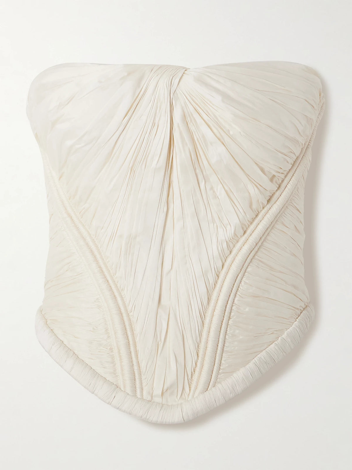 Danielle Frankel Priscilla Strapless Gathered Taffeta Bustier Top
