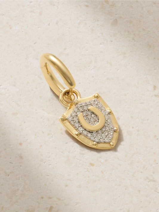 Protection 18-karat Gold Diamond Single Hoop Earring