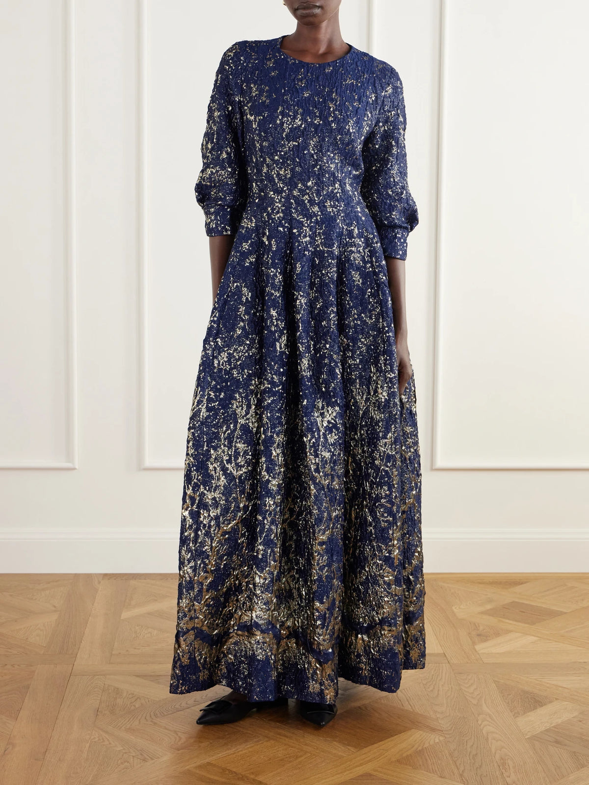SIMKHAI Claravelle Floral-jacquard Gown