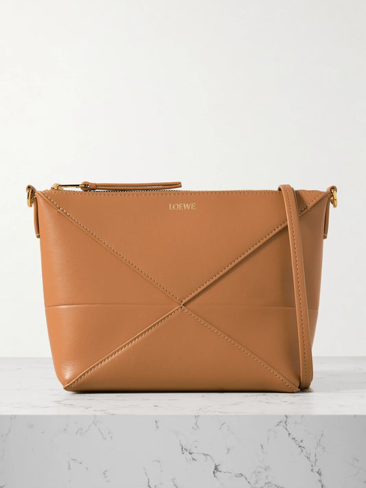Puzzle Fold Leather Clutch