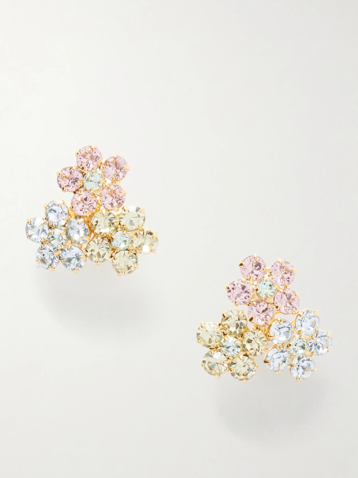 Violet Silver-tone Swarovski Crystals Earrings