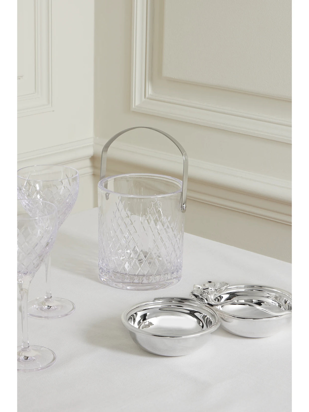 Image of Tableware. Product name - Anemone-belle Époque Set Of Two Silver-plated Serving Dishes in Multi colour by brand - Christofle