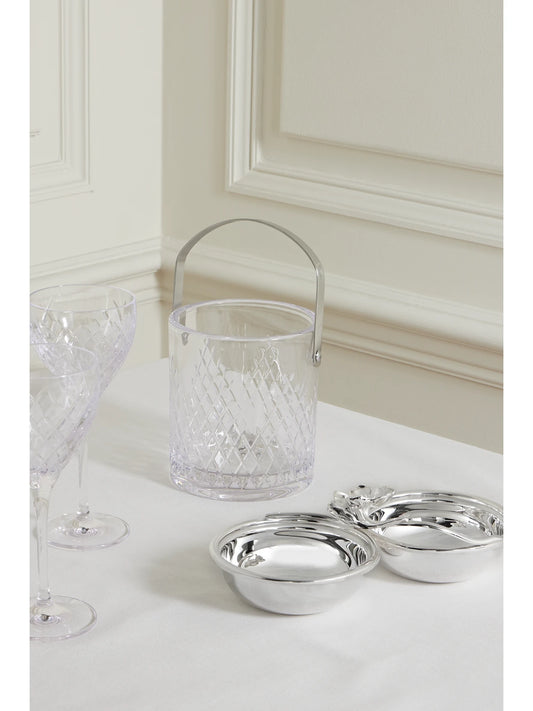Image of Tableware. Product name - Anemone-belle Époque Set Of Two Silver-plated Serving Dishes in Multi colour by brand - Christofle