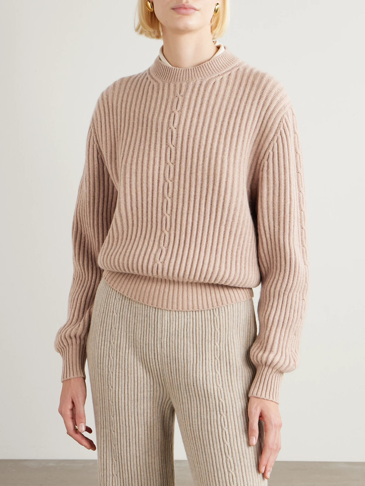Loro Piana Plane Tree Ribbed Cashmere Sweater