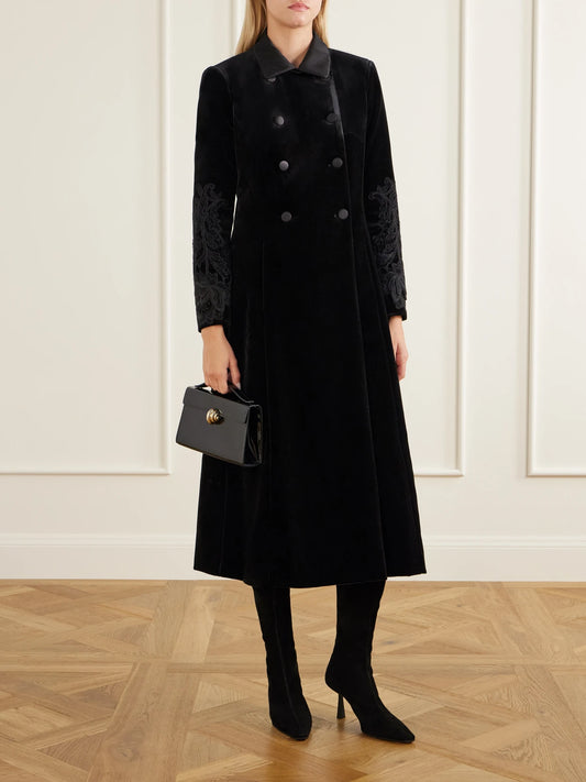Image of Boots. Product name - Sentier 75 Suede Knee Boots in Black colour by brand - Aquazzura