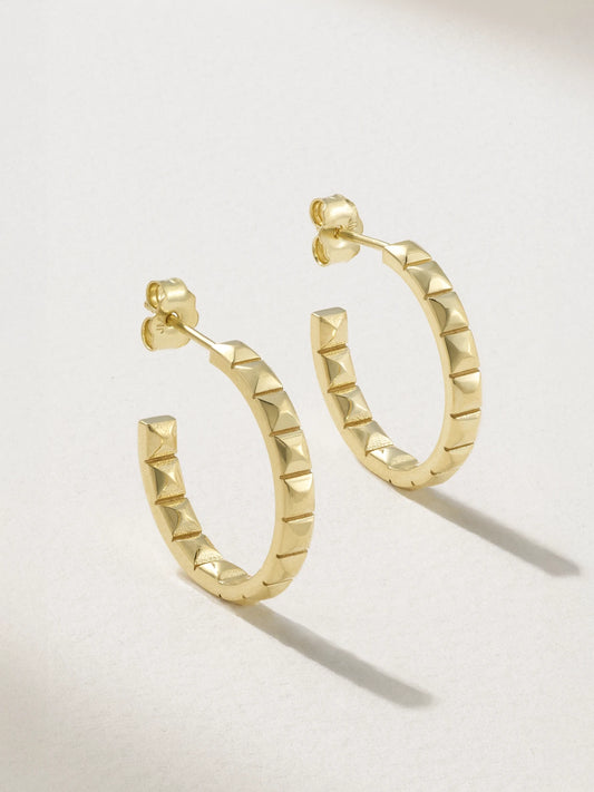 Small Square 18-karat Gold Hoop Earrings