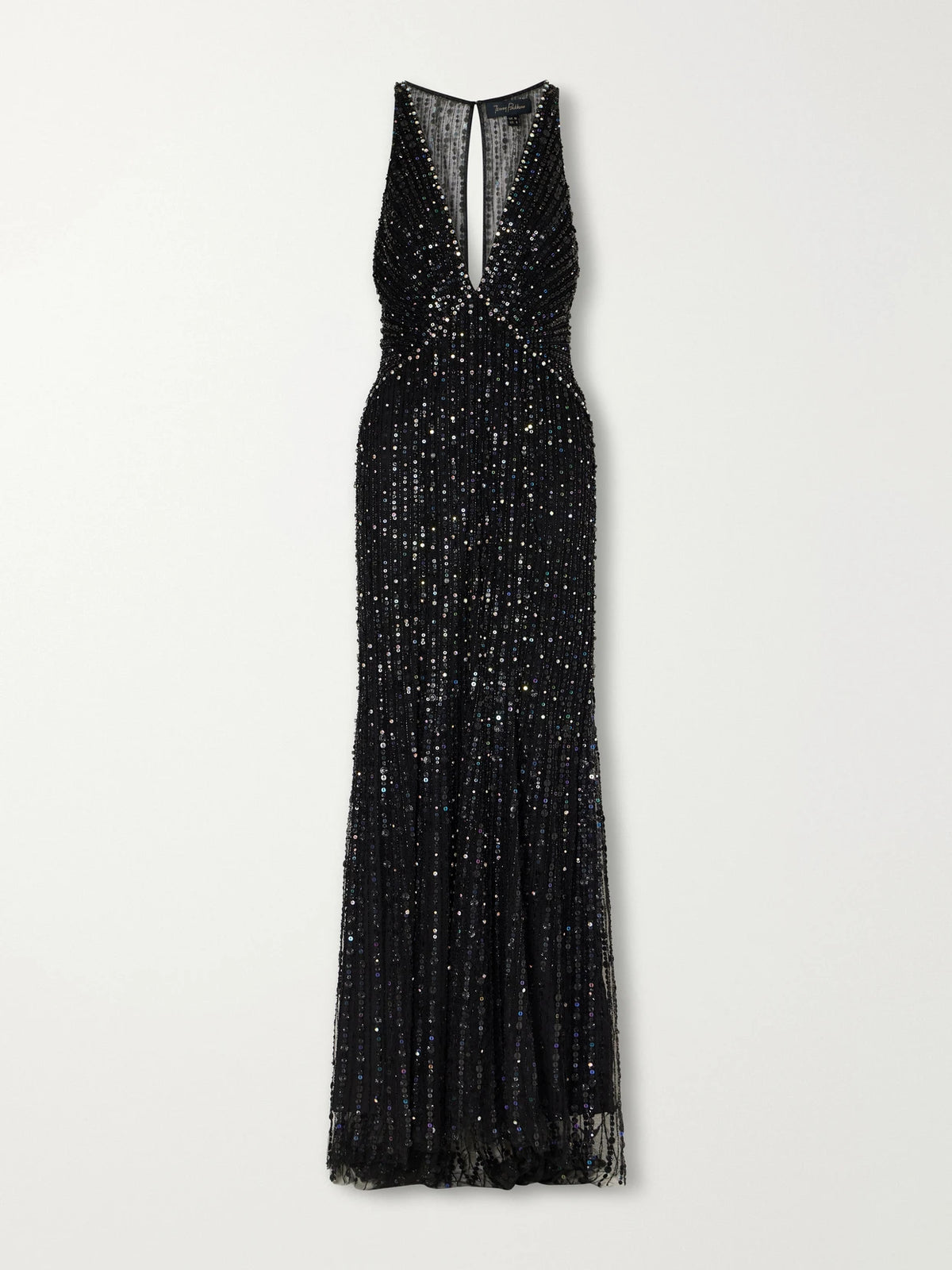 Jenny Packham Atlas Embellished Cut-out Satin Gown