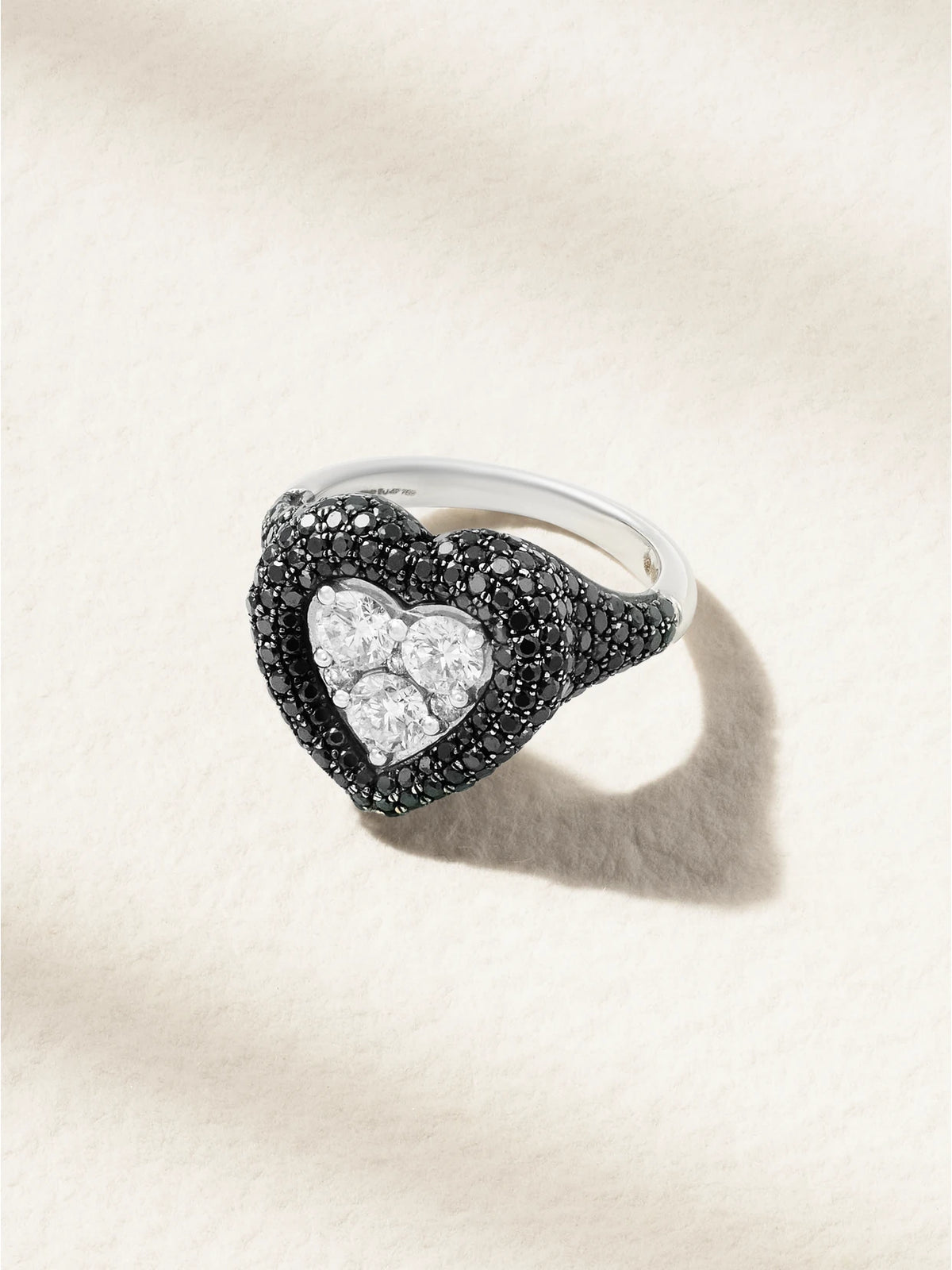 Manaal 18-karat White Gold Diamond Pinky Ring