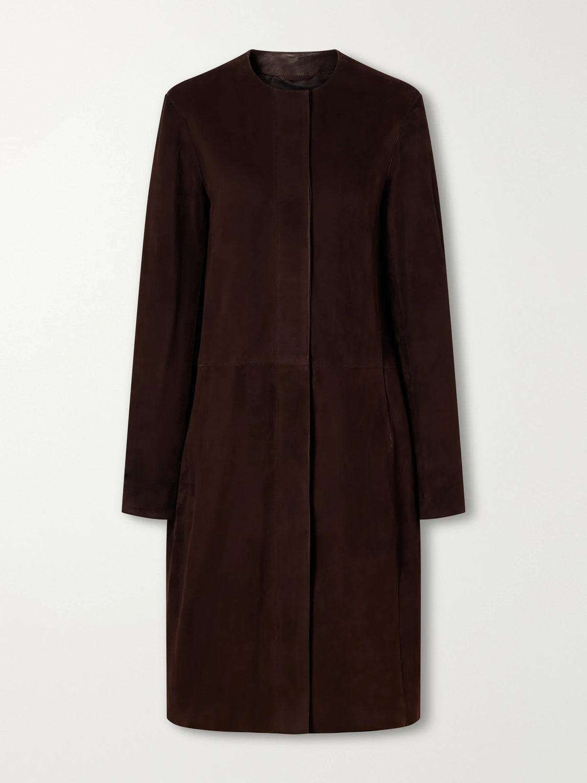 La Ligne Paneled Suede Coat