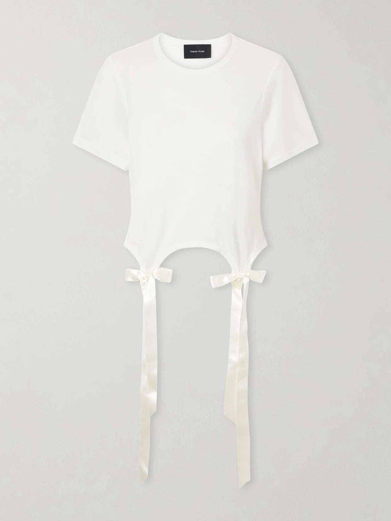 Bow-detailed Jersey T-shirt