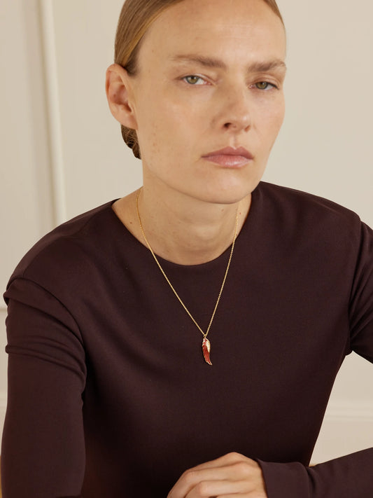 Image of Necklaces. Product name - Wings 18-karat Gold, Diamond And Enamel Necklace in Multi colour by brand - Garrard
