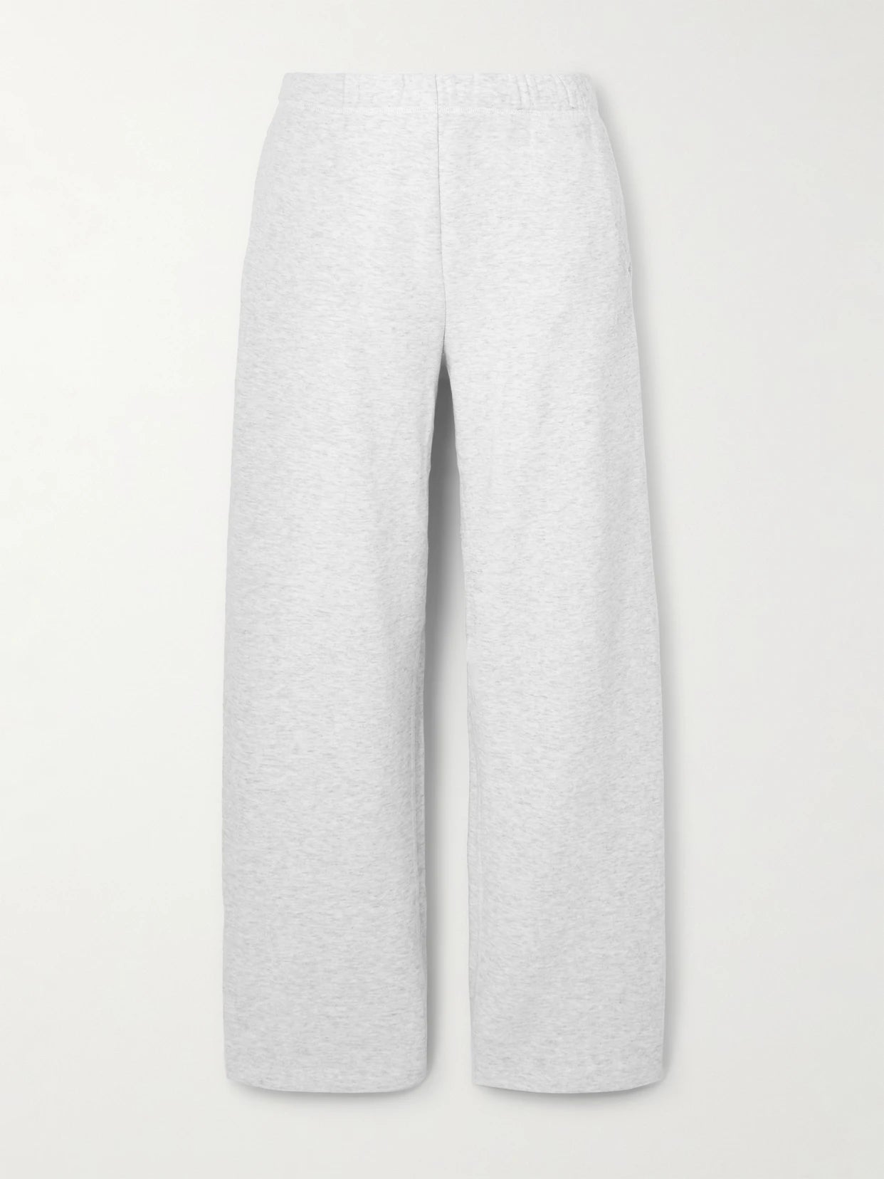 Image of Sleepwear & Loungewear. Product name - Classic Cotton-blend Jersey Straight-leg Pants - Light Heather Gray in Light gray colour by brand - SKIMS