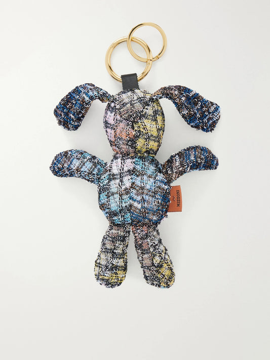 MISSONI HOME Salina Rabbit Sequined Crochet-knit Keychain