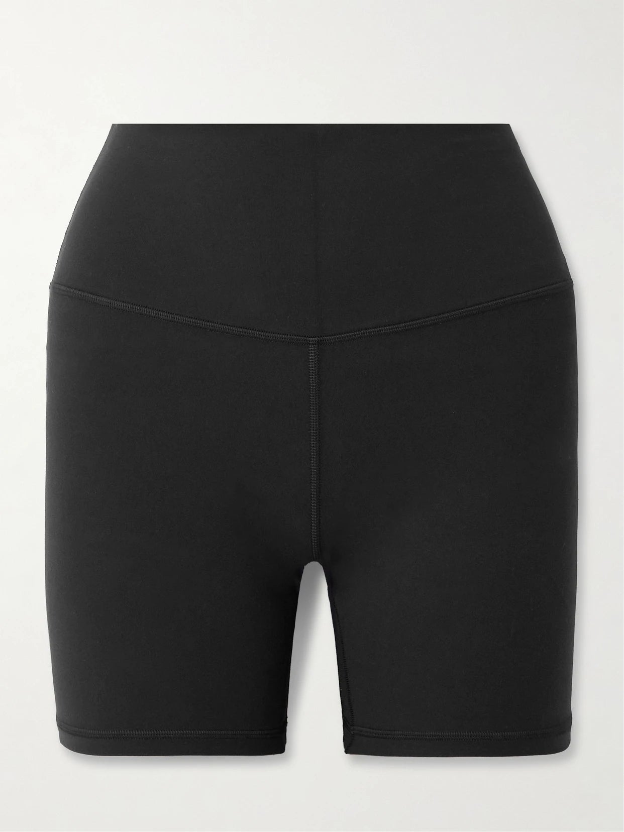 Image of a model wearing Shorts. Product name - Align Nulu High-rise Shorts - 6" in Black colour by brand - lululemon