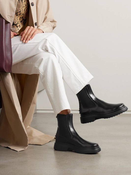 Gomma Leather Chelsea Boots