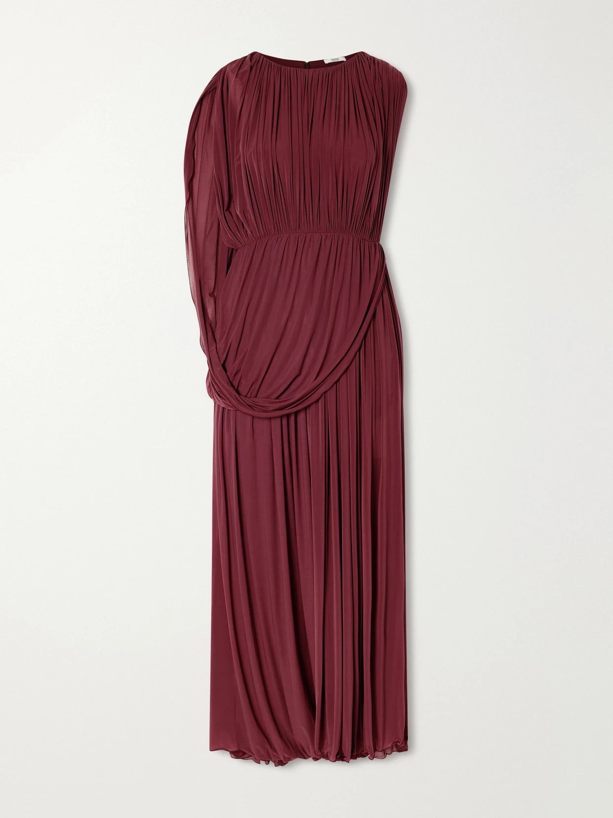 Kahlo Asymmetric Draped Crepe Dress